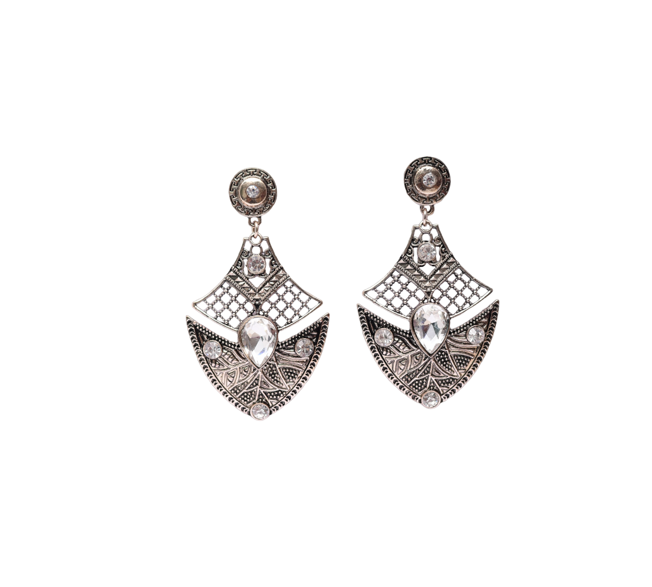 Namokriti Antique Boho Chic Stone Dangler Earrings for Women – Bold, Ethnic & Elegant